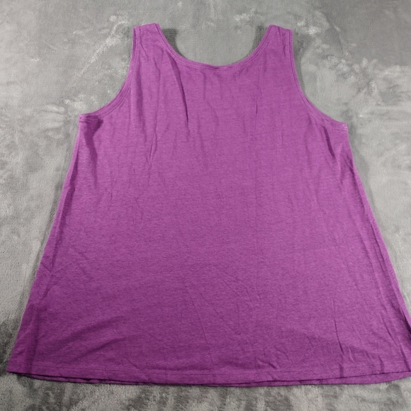 EILEEN FISHER Tank Top L Linen Jersey Sequin Embellished Scoop Neck Purple - Picture 3 of 7